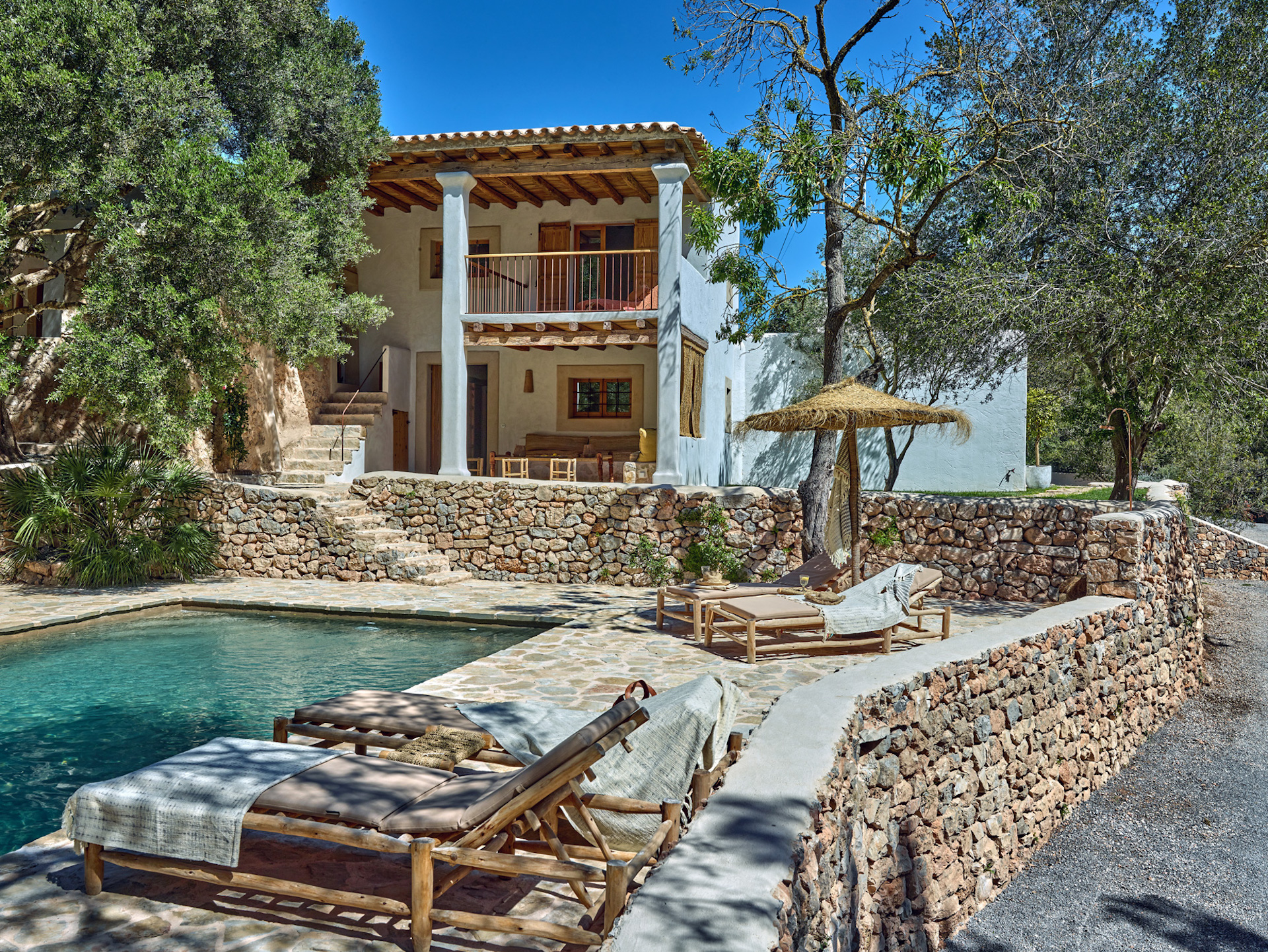 Resa Esatates for sale finca st rafael Ibiza modern 1.exterior pool.jpg